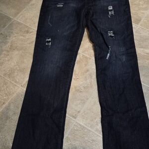 Distressed Dark Wash Jeans